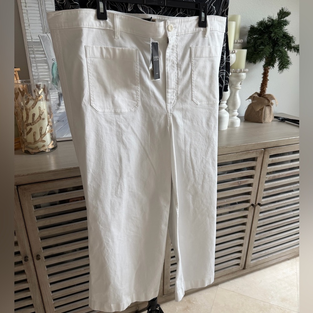 Ralph Lauren High-Rise Wide-Leg Cropped